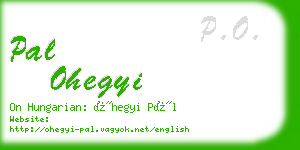 pal ohegyi business card